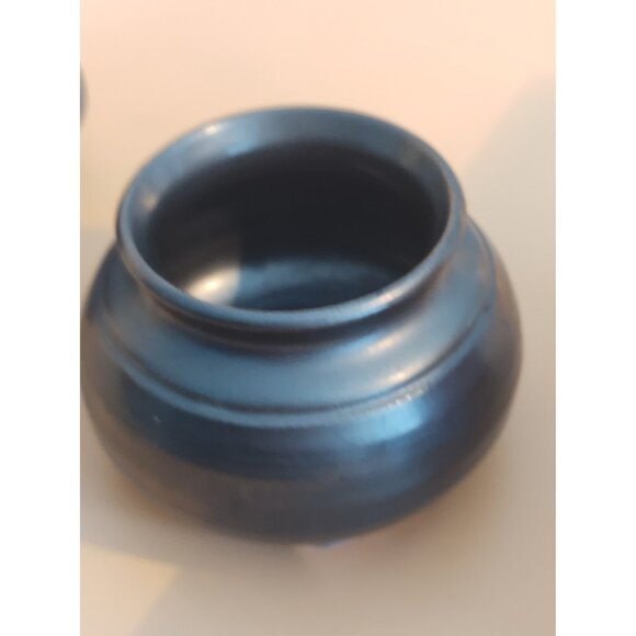 Vintage Prinknash England Stoneware Antique Black Sugar Bowl & Creamer Set - Picture 10 of 16